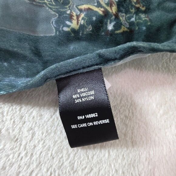 Torrid Size 1/2 Green Blue Open Front Duster Poncho Floral Velvet Burnout Print - Picture 4 of 10